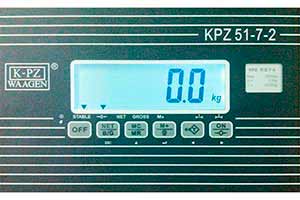 Panel sterujący miernika KPZ 52-7-2 instalowany w wózkach paletowych KPZ 71-8 w wersji technologicznej. Panel zabezpieczony jest folią pyło- i wodoodporną.