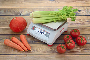 Łatwa w czyszczeniu i higieniczna waga Valor 1000 - dedykowana do ważenia produktów spożywczych..